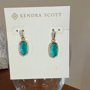 Kendra Scott Teal Oval Earrings - Lee style